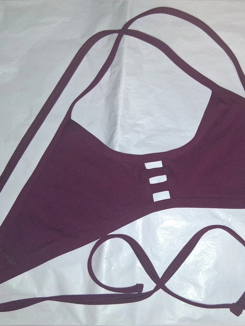 Jolyn Tomcat Hot Purple Strappy Bralette Top Size  Medium